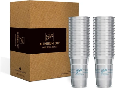 Ball Aluminum Cup Recyclable Party Cups, 20 oz. 30-Count, 20 Logo  - Image 1 of 4