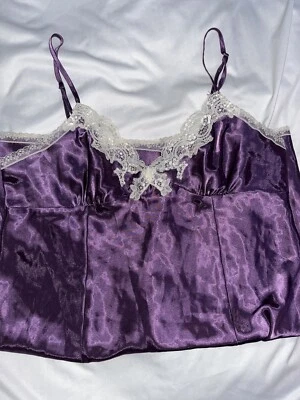 Vestido sin mangas de encaje púrpura íntimo Morgan Taylor para mujer talla L Foto 1 de 3