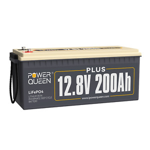 Power Queen LiFePO4 Akku 12V 200Ah Plus Lithium Batterie 200A BMS für Solar