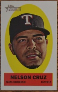 2012 Topps Heritage Stick-Ons #2 Nelson Cruz Texas Rangers