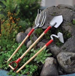 Miniature Fairy Garden 4.5" Red Garden Tools - Set of 3 - Buy 3 Save $5 - Picture 1 of 1