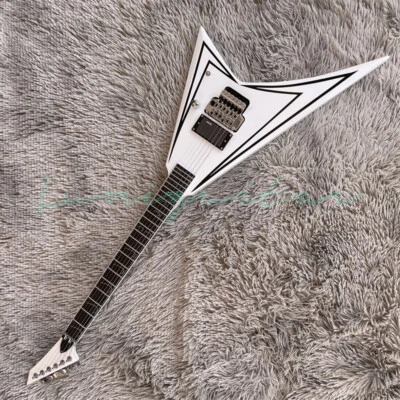 Guitarra Eléctrica Blanca Edwards Alexi Laiho Cola de Golondrina Forma de V Puente Floyd Rose Foto 1 de 4