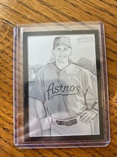 2007 Bowman Heritage Craig Biggio Printing Plate Black Frame 1/1