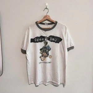 Vintage Green Day Insomniac 1996 Thrashed Rare Ringer T Shirt Mens Size Large - Picture 1 of 8