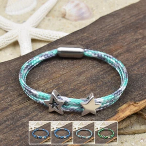 ❦ Armband MARY | Segeltau | 5mm | Slider | Stern | Magnetverschluss | 02 ❦ - Bild 1 von 7