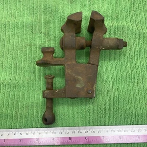 Engineers Vice with Anvil Desk Cast Metal Vintage Antique Holding Jaw Grip - Bild 1 von 8
