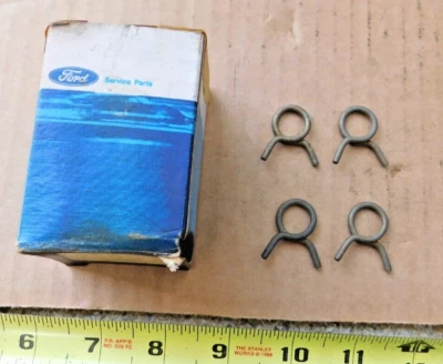 4 NOS FUEL VENT PIPE HOSE CLAMPS FOR 1954-55 MERCURY CARS 1952-54 LINCOLN 1953 - Image 1 of 2