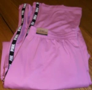 NWT- PINK ACTIVE HIGH WAIST WIDE LEG TRACK PANT WOMEN'S SIZE XL - Picture 1 of 7