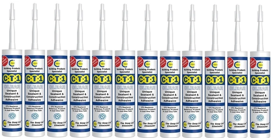 C-TEC CT1 Sealant & Adhesive Clear 290ml (Box of 12)