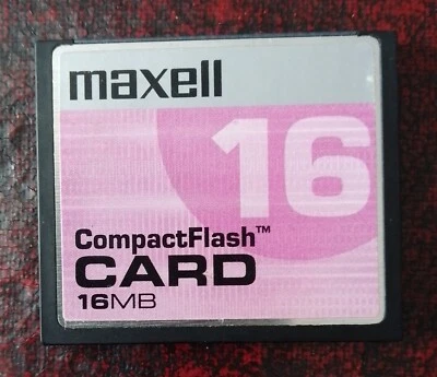MAXELL 16MB 16 CompactFlash Card Compact Flash CF Memory Card Empty with Case - Image 1 of 3