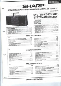 Sharp Original Service Manual für CD- 550 /555  mehrsprachig - Picture 1 of 1