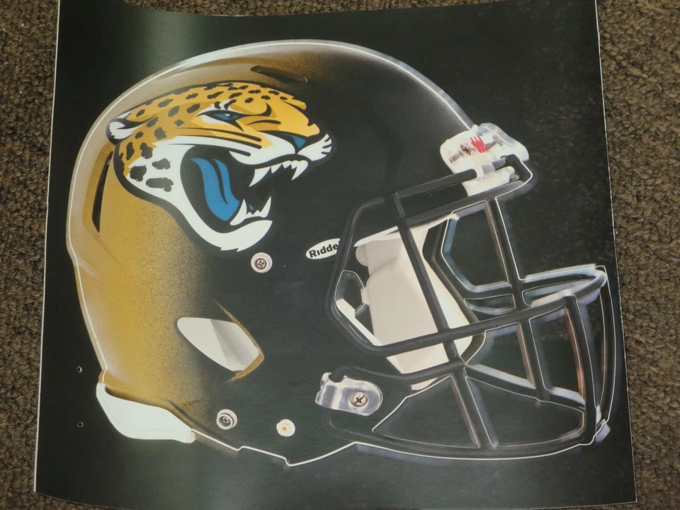 CASCO JACKSONVILLE JAGUARS NFL Fathead gráficos de pared 11" x 9" (póster/pegatina) Foto 1 de 1