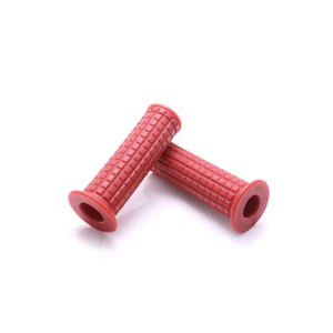 1" Handlebar Motorcycle Retro Lattice Hand Grips Rubber Handle For Cafe Racer - Picture 1 of 4