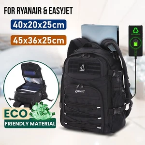 Ryanair & Easyjet Max Hand Cabin Luggage Tactical Backpack Bag 40x20x25 45x36x20 - Picture 1 of 16
