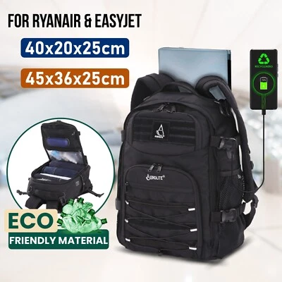 Ryanair & Easyjet Max Hand Cabin Luggage Tactical Backpack Bag 40x20x25 45x36x20 - Image 1 of 3