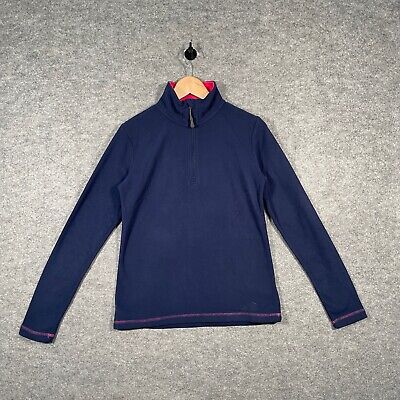 PETER STORM Jumper Womens UK 10 Navy Blue Purple Fleece Half Zip Sweatshirt • 7.81€