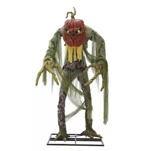 7' Animierter gruseliger böser Samen Kürbis mit Sound Halloween Dekor leuchtende LED Augen - Bild 1 von 13
