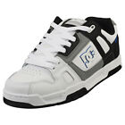 DC Shoes Stag Mens White Grey Black Skate Sneakers - 10 US