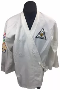 Chaqueta De Colección Lion Bushido Karate Academy GI Entrenamiento Pesado L Pre 1994 - Imagen 1 de 11
