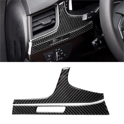 Cubierta interior del tablero del conductor de fibra de carbono 2 piezas para Audi Q7 2016-2019 Foto 1 de 4