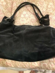 Russell & Bromley Navy Suede & Leather Handbag - Picture 1 of 12