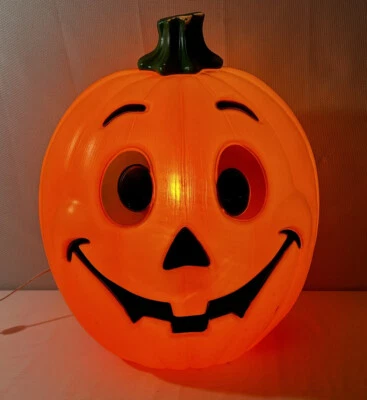 复古 GRAND VENTURE 1997 HALLOWEEN 24 英寸 JACK-O-LANTERN LIGHT UP BLOW 模具装饰 — 第 1/4 张图片
