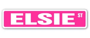 ELSIE Street Sign Childrens Name Room Metal Sign Decal - Picture 1 of 15