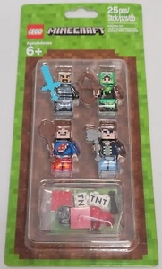 LEGO 853609 Skin Pack Minecraft 5 6 7 8 pixelado surtido herramienta minifiguras - Imagen 1 de 4