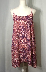 Free People Intimately Emily Paisley Sleeveless Slip Dress Sz M Swing Hem Boho - Picture 1 of 7