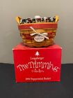 Longaberger 1999 Tree Trimming Christmas Peppermint Basket Combo w Painted Lid 