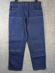 Jeans PRSN BLU denim doppio ginocchio blu prigione 38x32 made in USA falegname - Foto 1 di 11
