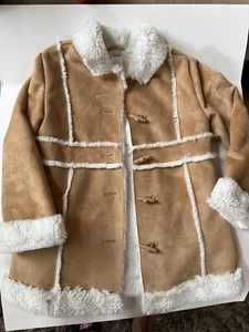 Girls Gymboree Faux Shearling Coat Jacket SIZE Small (5-6) - Picture 1 of 7