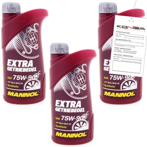 3 Liter (3x1) MANNOL Extra Getriebeöl 75W-90 API GL 5 LS Getriebe Öl 75W90 - Bild 1 von 3