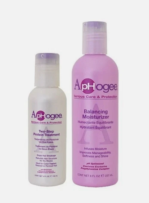 ApHogee Crema Hidratante Equilibrante 8oz y Tratamiento de Proteínas de Dos Pasos Juego de 4oz Foto 1 de 2