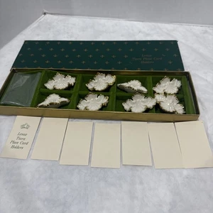 Vintage Lenox Tiara Tischkarte hält Schachtel mit 8. 24k Goldrand. Mit Karten. - Bild 1 von 12