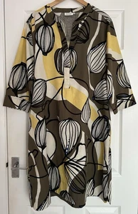 MASAI Women’s Lagenlook Cotton Linen Dress Pockets 3/4 Sleeve Midi Size XXL - Picture 1 of 10