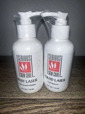 Nuevo Set de Cuidado de la Piel Serious Láser Líquido y Post Láser 4 OZ Cada Depiladora Foto 1 de 3
