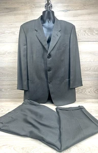 Giorgio Armani Le Collezioni Herren Grau Nailshead 2 Teiler Wollmischung Anzug 42R - Bild 1 von 17