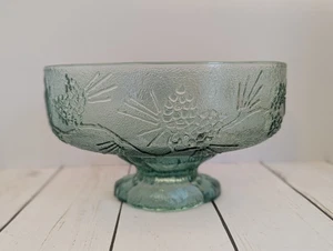 Diadem Glas, Servierschale mit Fuß, hellgrün, Ponderosa Kiefer, 8" Durchmesser. - Bild 1 von 8