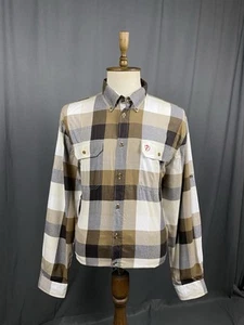 Fjällräven Flanell beige kariertes Multipocket Herrenhemd Größe 2XL - Bild 1 von 13
