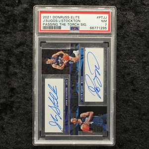 Panini Donruss Elite Suggs Stockton /49 PSA 7 Passing the Torch Firma Auto - Foto 1 di 2