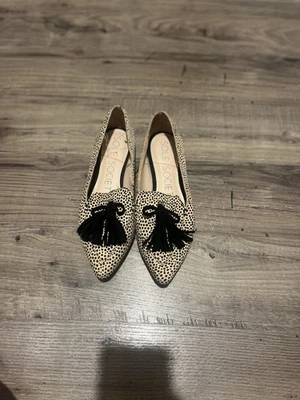 Sole Society Hadlee Calf Hair Leather Polka Dot Leopard Print Tassel Loafers... - Image 1 of 4