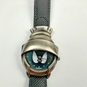 1997 Armitron Warner Bros Marvin The Martian Quartz Wrist Watch Brushed Steel - Picture 1 of 9