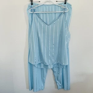 De colección 3X Petra Fashions 2 Piezas Pijama Lencería Noche Dormir Conjunto Azul Tanque y Pantalones - Imagen 1 de 5