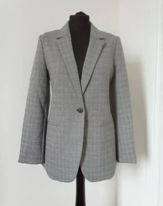 Gap Womens Tailored Blazer Grey Rayon Viscose Blend Size 8 - Picture 1 of 12