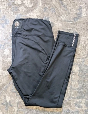Leggings deportivos de yoga Buc-ees talla XL negros bolsillos elásticos logotipo 32" leopardo  Foto 1 de 4