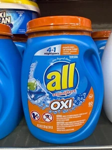 Laundry Detergent Pacs, Fresh Clean Oxi plus Odor Lifter, 60 Count - Picture 1 of 1