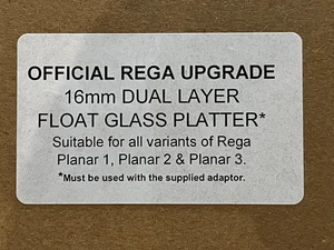 Rega 16mm Dual Layer Float Glass Platter Planar1/2/3 upgrade (orig. $450) - Picture 1 of 2