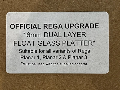 Rega 16mm Dual Layer Float Glass Platter Planar1/2/3 upgrade (orig. $450) - Image 1 of 2
