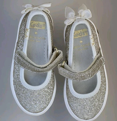Keds X Kate Spade New York Sloan Mary Jane - Kids Size 5C Gold White Toddler - Image 1 of 4